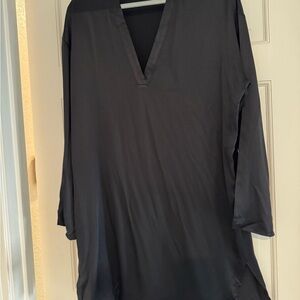 Vince Black V-Neck Tunic dress 100% silk